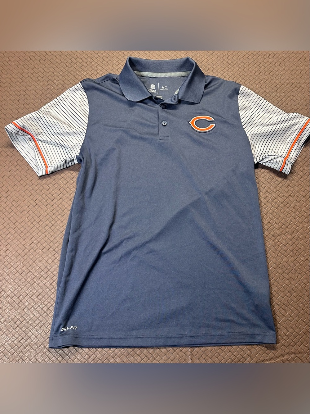 Nike Chicago Bears Onfield Apparel Golf Polo Dri Fit Stretch Size Large